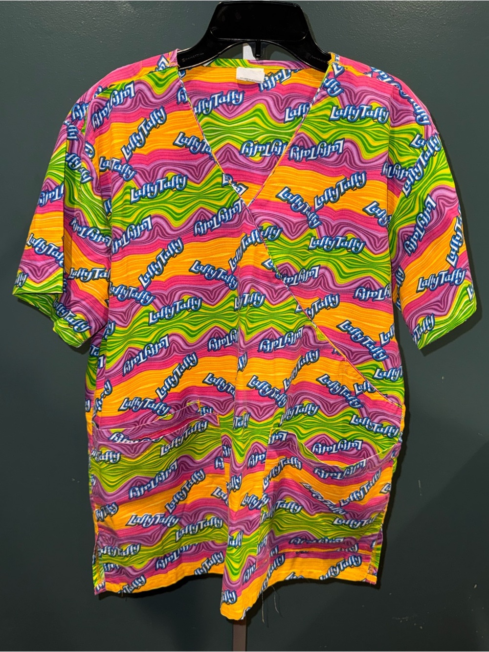 Nestle Laffy Taffy Swirl Print Smock in Pink, Orange & Green